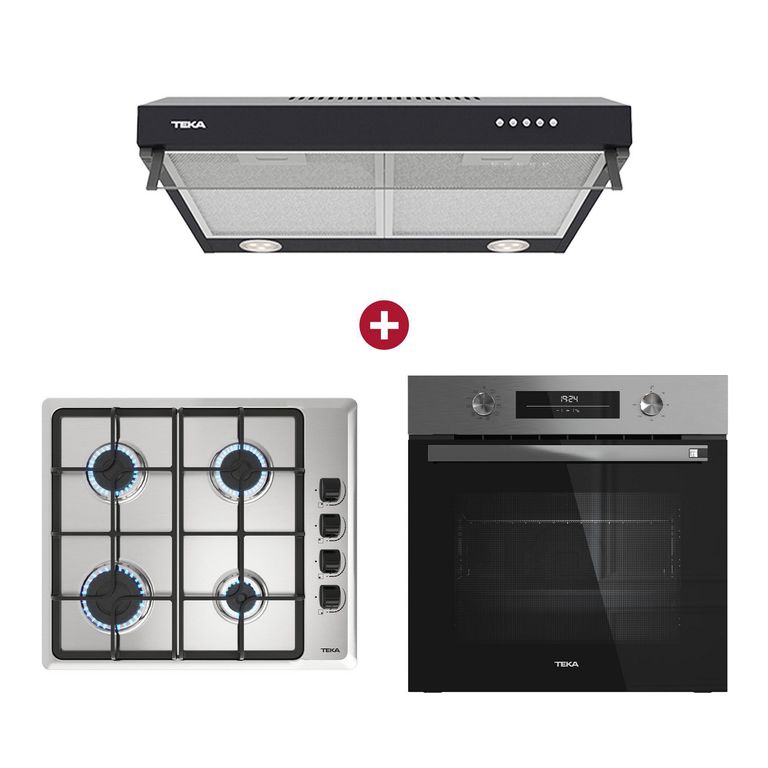 Combo Cocina Encimera HLX640 + Campana Extractora CX6212 + Horno Multifunción HSB6350