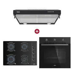 TEKA - Combo Cocina Encimera BK 64003 + Campana Extractora CX62120 + Horno Multifunción HSB6150