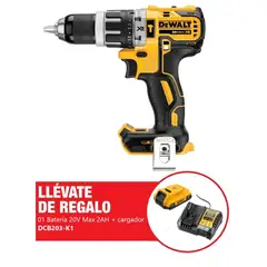 DEWALT - Taladro Percutor 1/2" 20V XR 70Nm + Batería 20V Max 2AH+ Cargador 12V / 20V