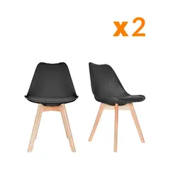 BONNO - Set x2 Silla Ema Negro