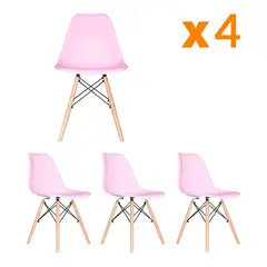 BONNO - Set x4 Silla Eames Rosado