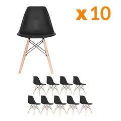 BONNO - Set x10 Silla Eames Negro