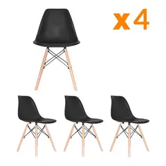 BONNO - Set x4 Silla Eames Negro