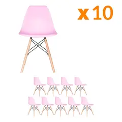 BONNO - Set x10 Silla Eames Rosado