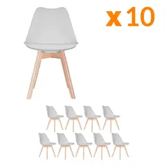 BONNO - Set x10 Silla Ema Gris