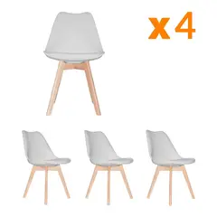 BONNO - Set x4 Silla Ema Gris