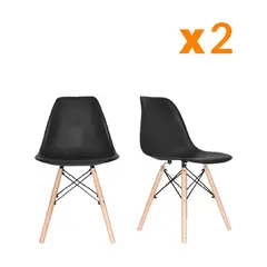 BONNO - Set x2 Silla Eames Negro
