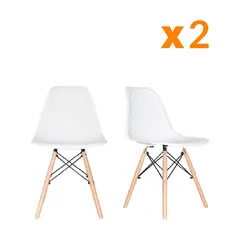 BONNO - Set x2 Silla Eames Blanco