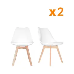 BONNO - Set x2 Silla Ema Blanco