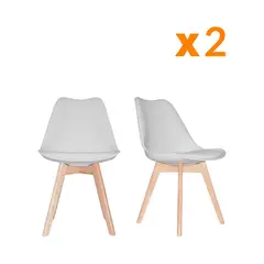 BONNO - Set x2 Silla Ema Gris
