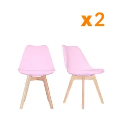 BONNO - Set x2 Silla Ema Rosado