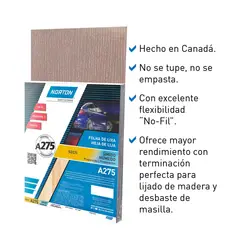 Norton - Lija Agua y Seco A275 Grano 180