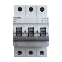 SIEMENS - Interruptor Termomagnetico 3x32A 10Ka 220V CurvaC IEC60898