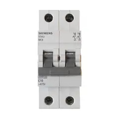 SIEMENS - Interruptor Termomagnetico 2x10A 10kA 220V CurvaC IEC60898