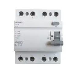 SIEMENS - Interruptor Diferencial 4x63A 30mA Tipo AC Test IEC61008
