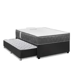 FORLI - Cama Divan 1.5 Plazas Americana Acqua + Almohada
