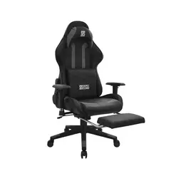 BONNO - Silla Gamer Titan con Reposapies Negro Gris