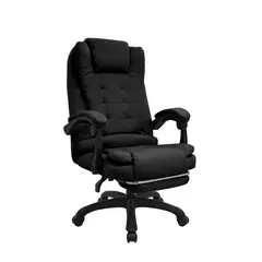 BONNO - Silla de Oficina Ruhig con Reposapies Negro