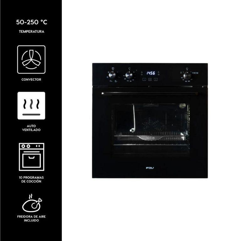 Horno Black Air Fryer de 70 Litros a Gas Licuado de Petróleo