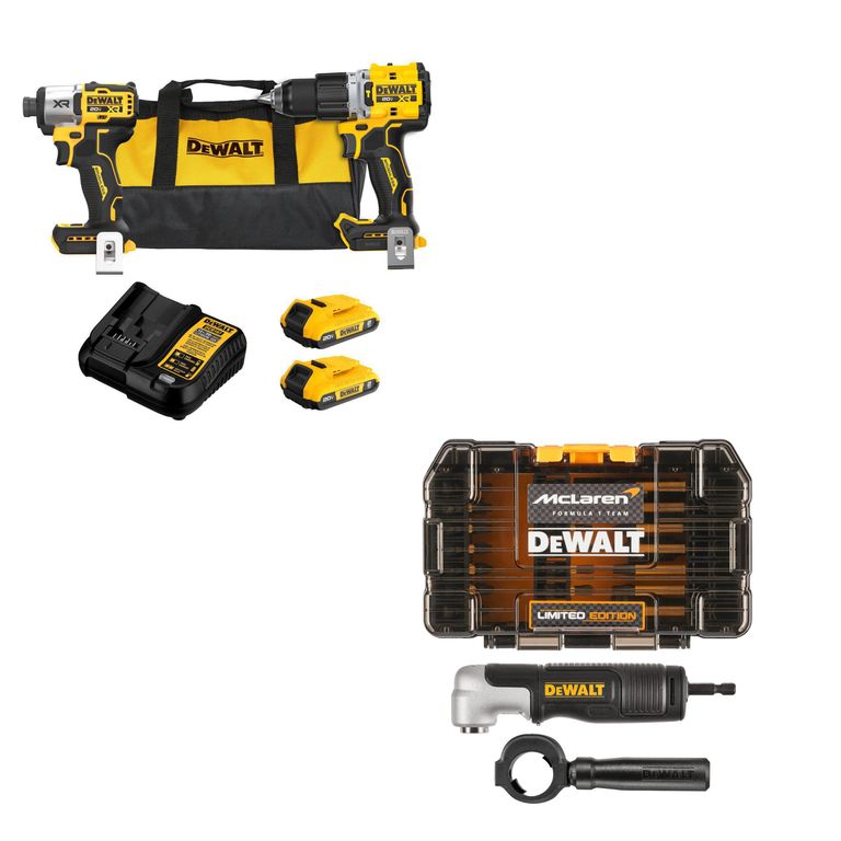 TALPER ATORIMP BAT DCK250D2 DW + Set de punteras McLaren FlexTorq 33 pzs DT70782-QZ DeWALT.