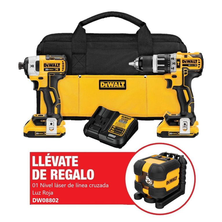 Taladro Percutor y Atornillador de Impacto con Láser DCK287
