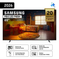SAMSUNG - Televisor Mini LED 65'' 4K Ultra HD Tizen UN65M80HAGXPE