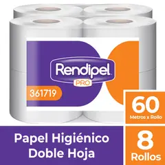 RENDIPEL PRO - Papel Higiénico Rendipel 60 m x 8