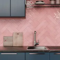 SAN LORENZO - Cerámica Decorada Flow Rosa Muro 7.7 x 30.5 cm 1.17m2