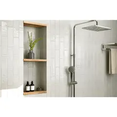 SAN LORENZO - Cerámica Decorada Flow Gris Muro 7.7 x 30.5 cm 1.17m2