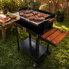 MEAT MASTER - Parrilla a carbón 3 niveles desarmable