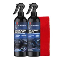ECOFULL - Pack Detail Limpiador + Silicona Mate 500 ml + Paño Autostyle