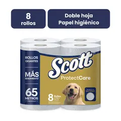 SCOTT - Papel Higiénico Doble hoja 8 Rollos 65m
