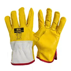 RDL - Guantes de Seguridad de Cuero Driver Amarillo
