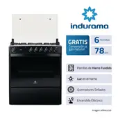Indurama Oviedo 6 Hornillas Gas Negro C32