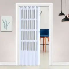 HOGGAN - Puerta Plegable PVC Lugano Blanca 120x200cm