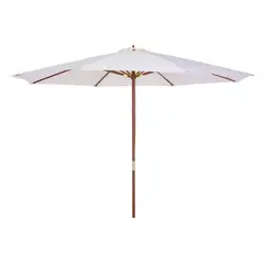 JUST HOME COLLECTION - Sombrilla para Terraza de Madera Blanca 4m