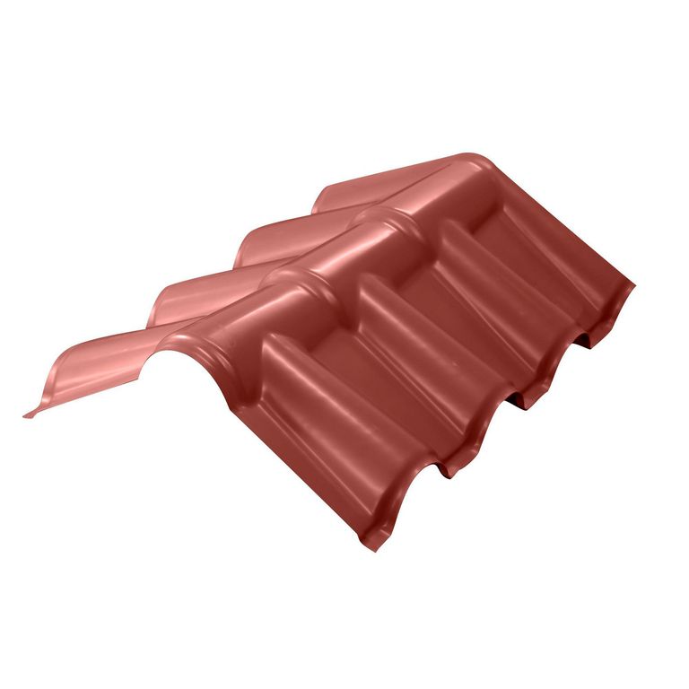 Cumbrera Polipropileno 0.76x0.6mx1.10mm Tejaforte Rojo