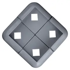 NEFUSAC - Esquinero Rodoplast Gris 8mm x4 unid