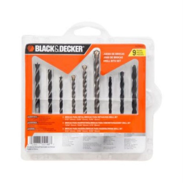 Set de Brocas Combinado 9 Piezas BD0110CS Black & Decker.