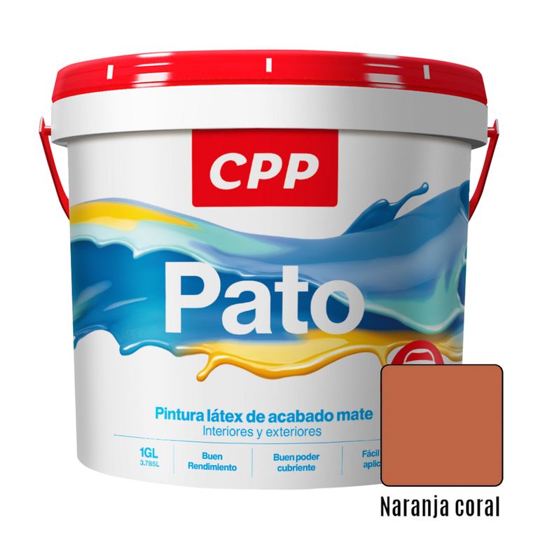 Látex Pato Naranja Coral 1 Galón