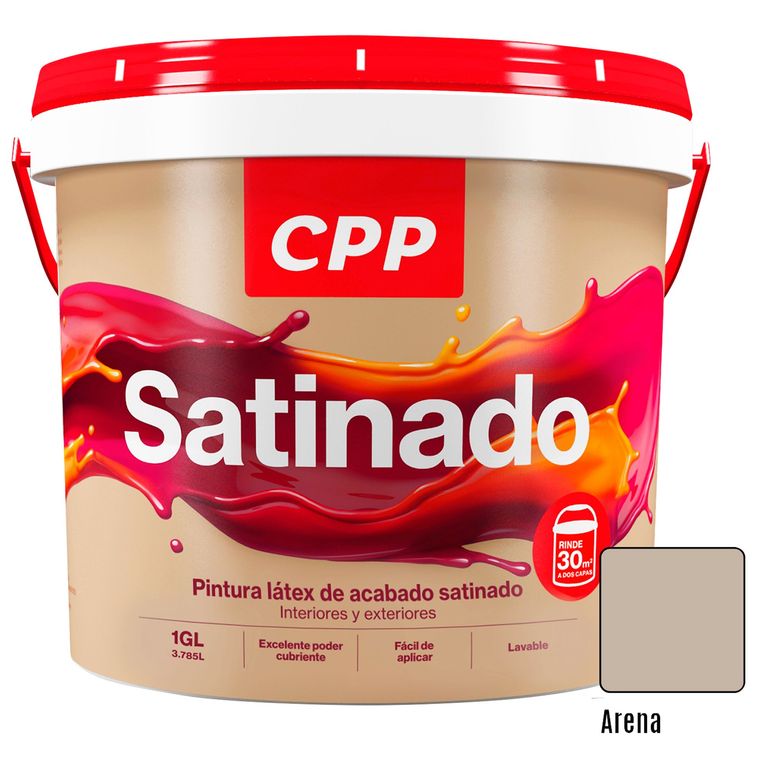 Pintura Látex Satinado Arena 1GL