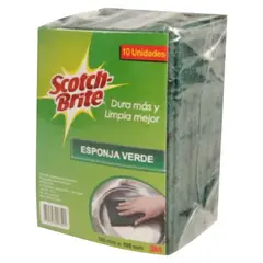 SCOTCH BRITE - Esponja verde x 10 und.