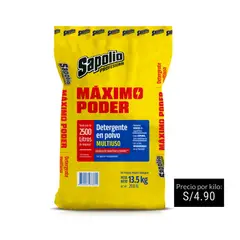 SAPOLIO - Detergente En Polvo 13.5 Kg.