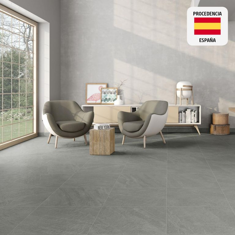 Porcelanato Gris Cementicio 60x60cm 1.48m2