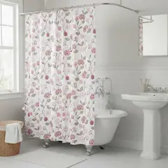 JUST HOME COLLECTION - Cortina de Baño Flores 178x180cm