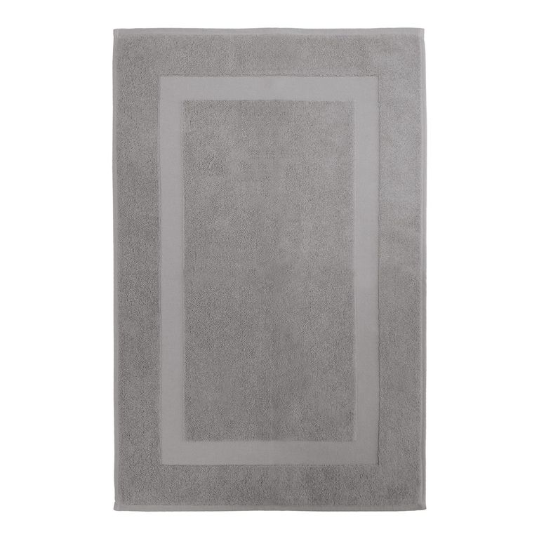 Piso de Baño Rectangular Algodón Signature 50x80cm Gris