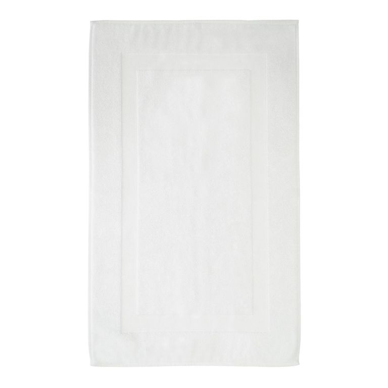 Piso de Baño Rectangular Algodón Signature 50x80cm Blanco