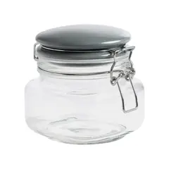 JUST HOME COLLECTION - Frasco de Vidrio con Tapa Gris 0.5l