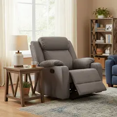 JUST HOME COLLECTION - Sillón Reclinable 1 Cuerpo Gaspar con Portavasos