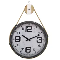 JUST HOME COLLECTION - Reloj de Pared Big Number 42x60cm Negro
